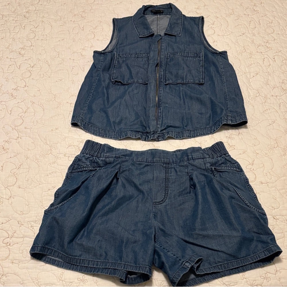 Theory Blue Denim Set